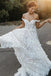 a line off the shoulder tulle wedding dresses with appliques