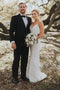 Simple Bridal Gown Mermaid Spaghetti Straps Backless Wedding Dress PW172