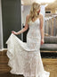 Mermaid Sweetheart Lace Wedding Dresses, Lace Bridal Gown With Beading PW43