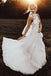 a line halter lace chiffon long beach flowy wedding dress