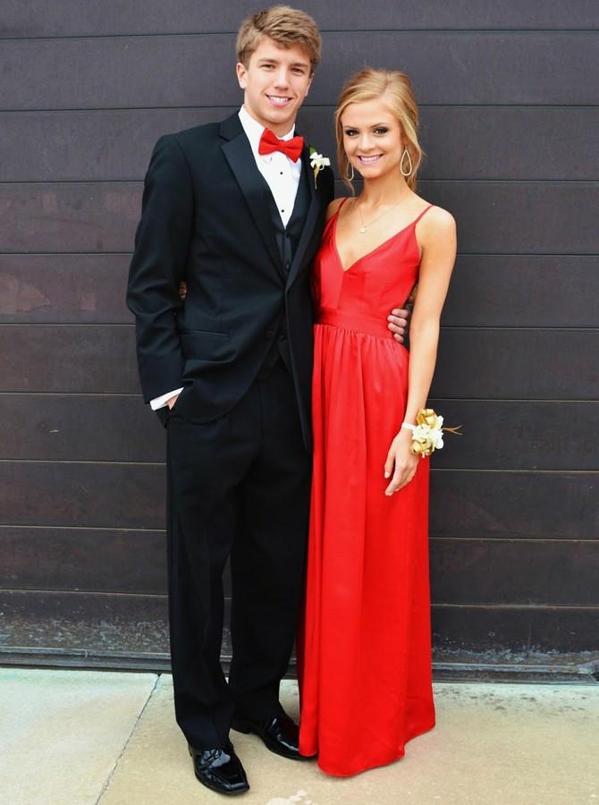 Simple Red Prom Dresses A-Line Spaghetti Straps Backless Evening Gown MP302