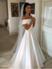 elegant a line beach wedding dresses off shoulder simple bridal dress