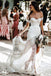 ivory sheath lace wedding dresses sweetheart split beach bridal dress
