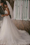 Simple Strapless Lace Wedding Dress Beach Bridal Gown With Slit PW119