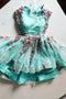 Mint Green Tulle Short Prom Homecoming Dresses With 3D Applique GM53