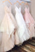Simple Tulle Prom Dress Spaghetti Straps Ruffles V Neck Wedding Dresses PW124