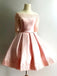 1/2 Sleeve Off Shoulder Short Prom Dress Pink Short Homecoming Dresses GM20