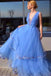 Cinderella Blue Prom Dresses Pageant Dress With Appliques MP188