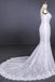 White Mermaid Lace Spaghetti Wedding Dresses With Appliques PW89