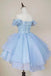 princess blue lace applique short homecoming dress vintage classic lolita jumper dress