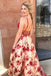 deep v neck long backless prom dress with beading embroidery floral