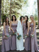 Sweetheart Lilac Mermaid Bridesmaid Dresses with Bowknot PB31