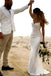 ivory spaghetti straps simple wedding dresses long sheath bridal gown
