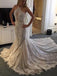 Halter Mermaid Lace Sleeveless Wedding Dress with Appliques PW25
