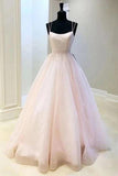 Sparkly tulle a line long prom graduation dress, evening dress mg169