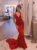 Spaghetti Straps Sheath Long Prom Dresses, Simple Sleeveless Evening Dresses MP69