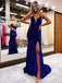 shiny mermaid v neck spaghetti straps sequin long prom dress evening dresses with slit
