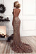 glitter backless mermaid sequins sleeveless long prom dress