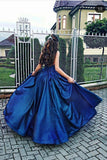 Royal Blue A-line Sweetheart Long Prom Dress, Elegant Sleeveless Foraml Gown MP1108