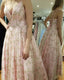 A-line V-neck Applique Long Prom Dress, Floor Length Graduation Gown MP1073