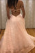 sparkly pink prom dresses long a line backless formal gown with pocket