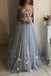 detachable straps sweetheart long prom dress with floral appliques