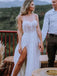 detachable sleeves sweetheart sequin tulle wedding dresses slit boho wedding dress