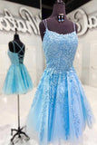 lace applique a line homecoming dress short prom dress