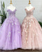 ball gown tulle long prom dresses with appliques sweet 16 quinceanera dress