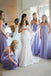 lavender a line sweetheart chiffon beach bridesmaid dresses with ruched