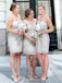 sheath sweetheart above knee lace short bridesmaid dresses