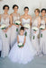 mermaid trumpet jewel bridesmaid dresses with appliques