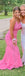 mermaid tulle pink long floral prom dresses with backless