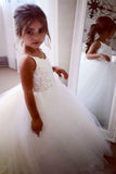 spaghetti straps tulle tutu ball gown flower girl dress pf102