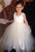 princess ball gown backless tulle flower girl dress with bowknot pf103