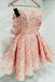 3d lace fowers lavender mini homecoming dresses strapless sweet 16 dresses