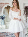 a line off the shoulder 3 4 sleeves lace homecoming dress