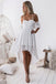 white pleated hollow out high low homecoming dress sweetheart lace short prom dress