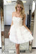 charming ivory strapless homecoming dresses lace short party dress