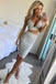 sheath v neck knee length two piece sequins tight cocktail party dress