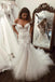 Stunning Off Shoulder Mermaid Lace Applique Wedding Dresses With Tulle Skirt PW132