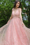 Sparkly Starry Long Prom Dresses, A-line V-neck Stars Sequin Formal Dress MP1213