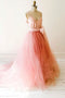 Tulle Princess Long Prom Dress, A-line V-neck Formal Gown MP1227