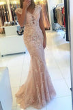 prom dresses mermaid trumpet tulle with appliques
