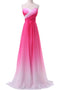 Chiffon Sweetheart Ombre Long Prom Dresses Formal Party Gown MP37