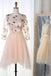a line bateau 3 4 sleeves stars embroideried tulle homecoming dresses