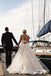 Tulle A Line Round Neckline Floral Appliques Beach Wedding Bridal Dresses PW108