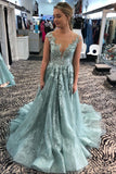 Illusion neckine prom dresses lace appliques formal dresses long evening gowns mg184