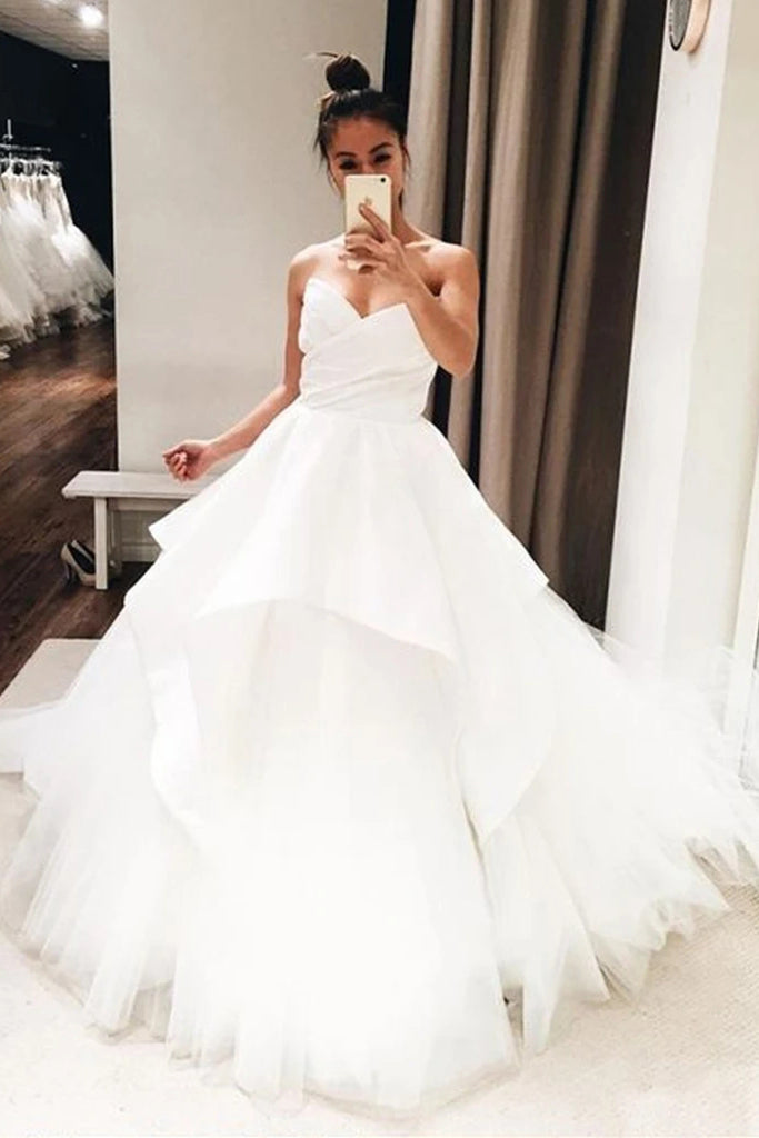 gorgeous sweetheart princess wedding dress tulle bridal gown