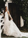 Lace Appliques Long Sleeves Mermaid Wedding Dress Backless Bridal Gown PW38